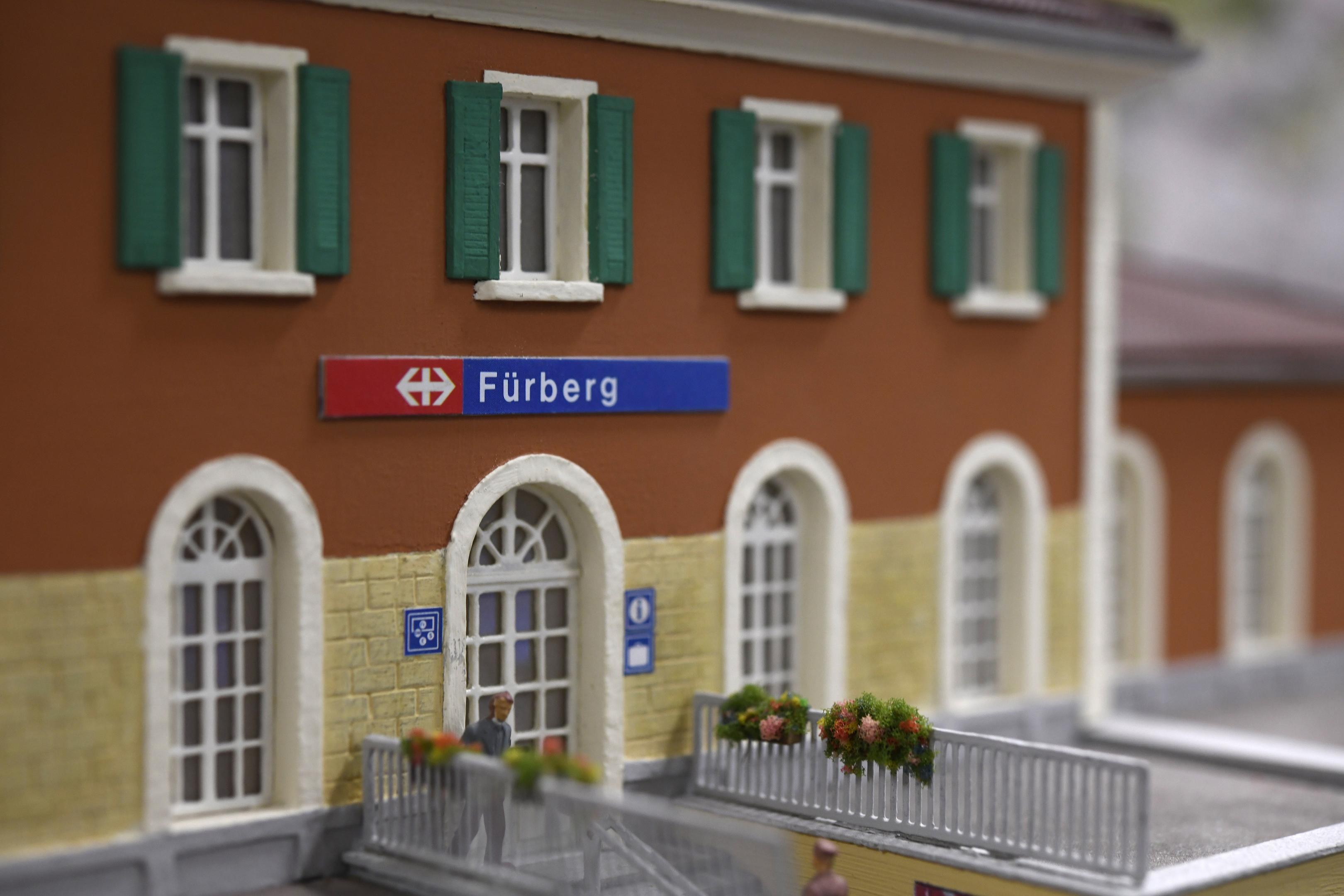 Der Bahnhof Fürberg existiert nur auf der Modelleisenbahnanlage von Kajetan Schwarz.