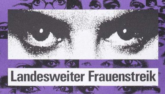 Plakat des ersten landesweiten Frauenstreiks in der Schweiz 1991